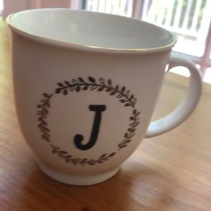 Sweet White w/Gold Rim EUC “J” Tea/Coffee Cup Mug